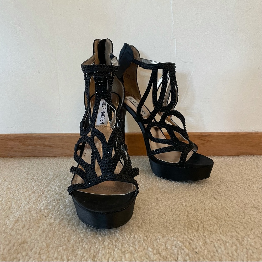 Steve Madden Platform Stiletto Heels in Black